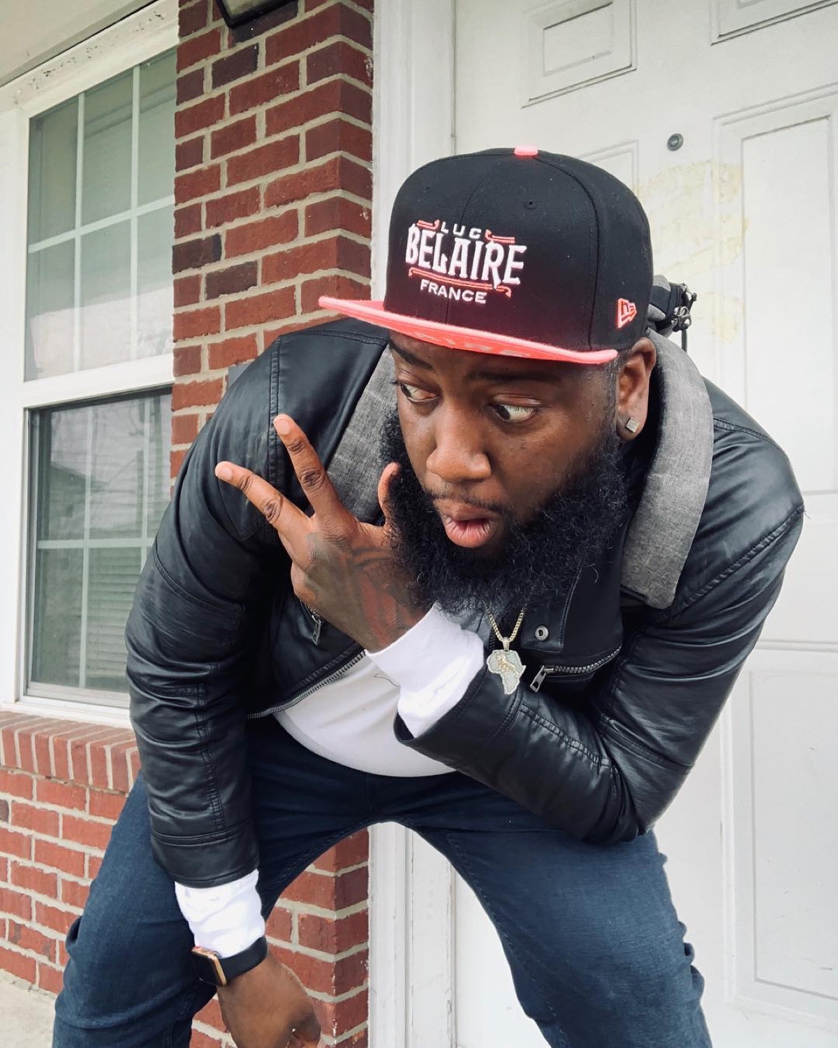 Joe Major in a Luc Belaire New Era snapback as a Black Bottle Boys ambassador