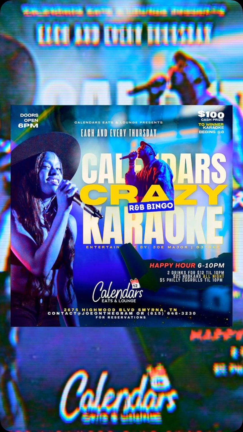Every Thursday at Calendars