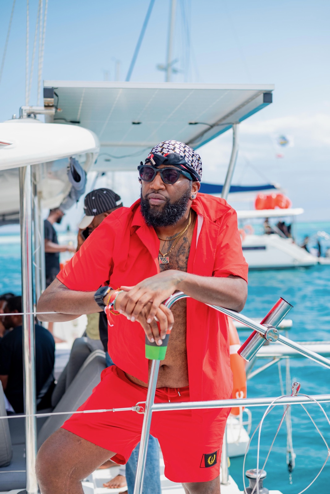 Joe Major on the Black2Zanzibar catamaran day party