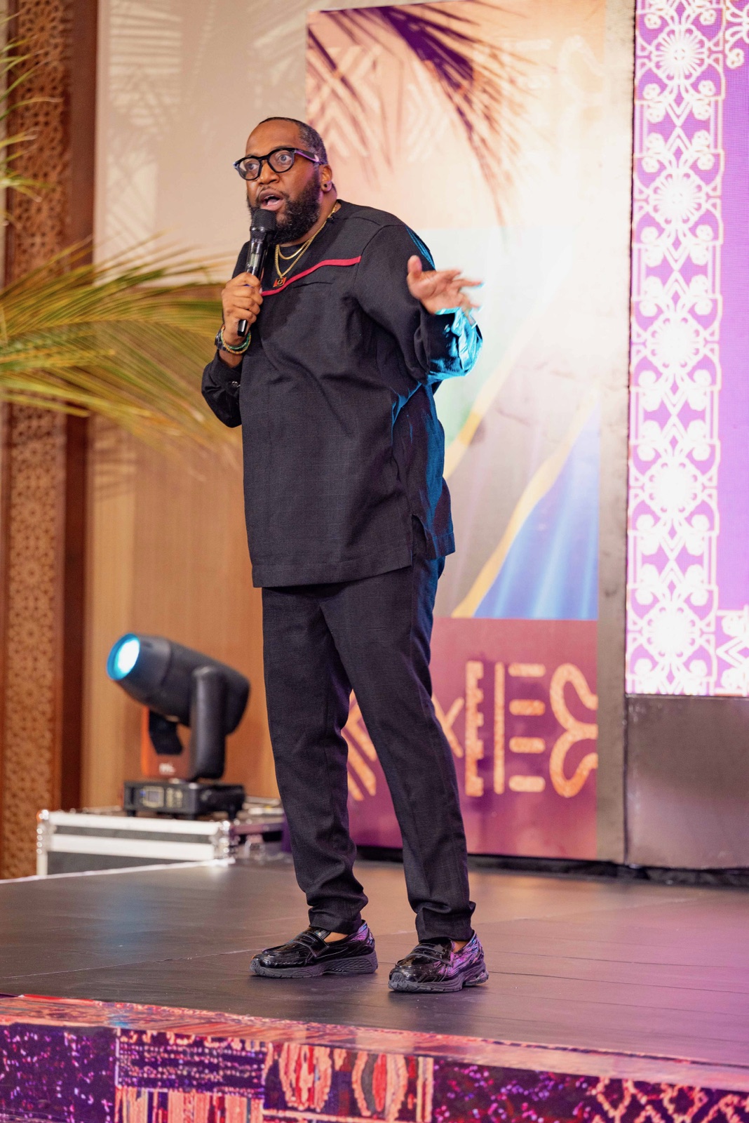 Joe Major hosting the Welcome to Africa Gala in Zanzibar
